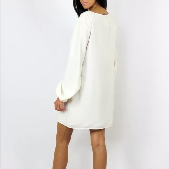 THE JETSET Size L NWT Ivory Embroidered Sheer Marrakesh Long Sleeve Tunic Dress - Picture 17 of 17